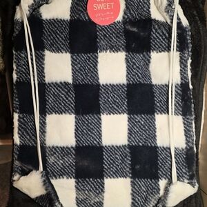 Minky Sew Sweet Drawstring Plaid Bag
